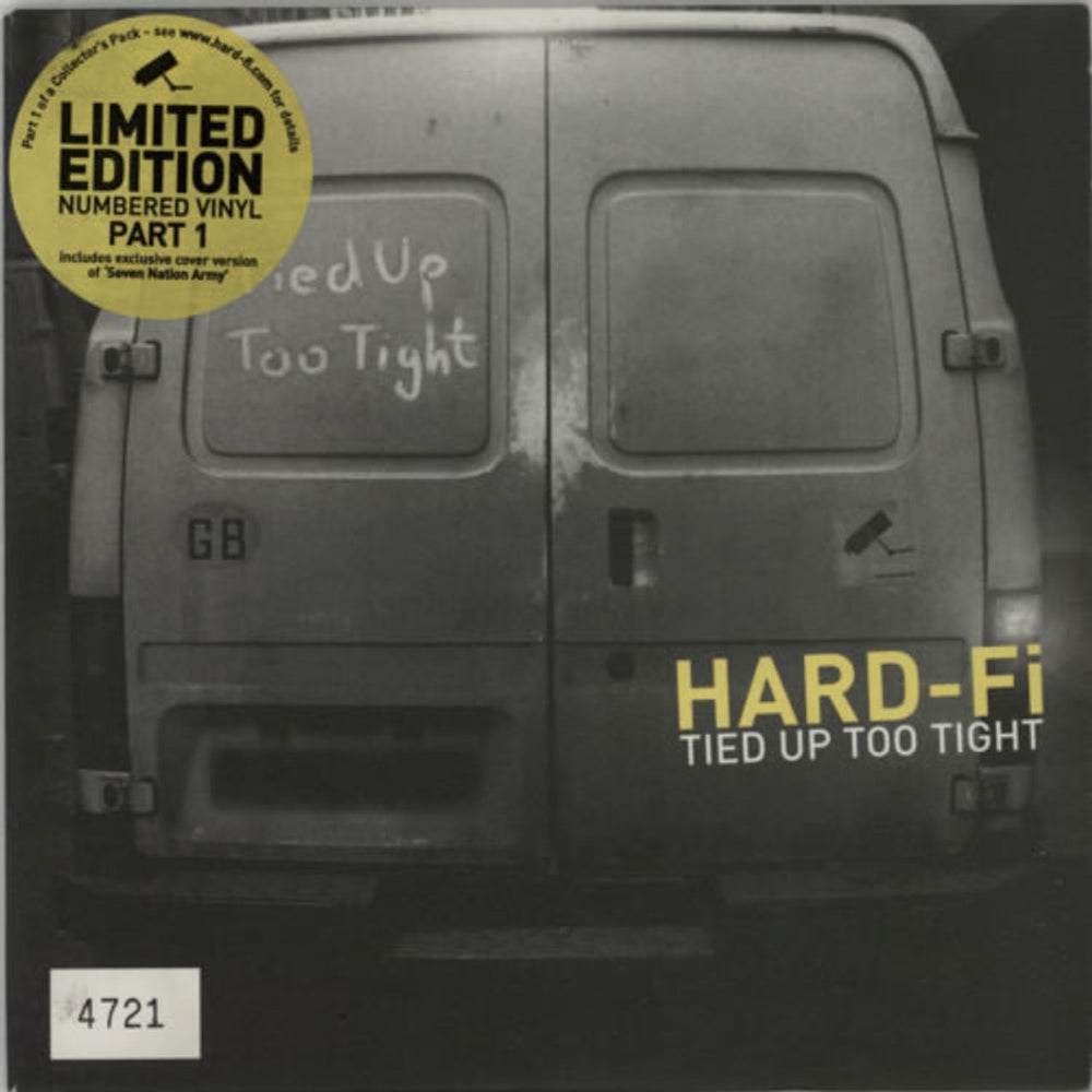 Hard-Fi Tied Up Too Tight - Yellow Vinyl + Numbered Sleeve UK 7" vinyl single (7 inch record / 45) HARDFI02