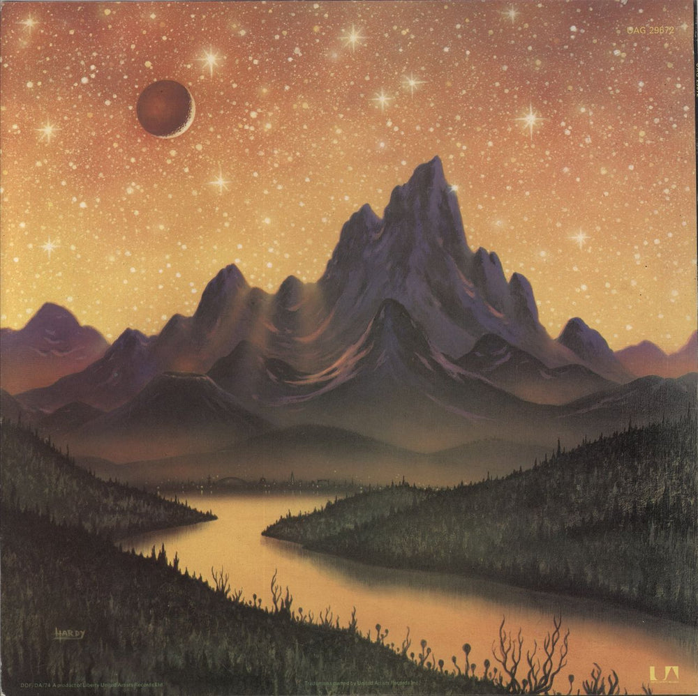 Hawkwind Hall Of The Mountain Grill + Inner - Yellow labels UK vinyl LP album (LP record)