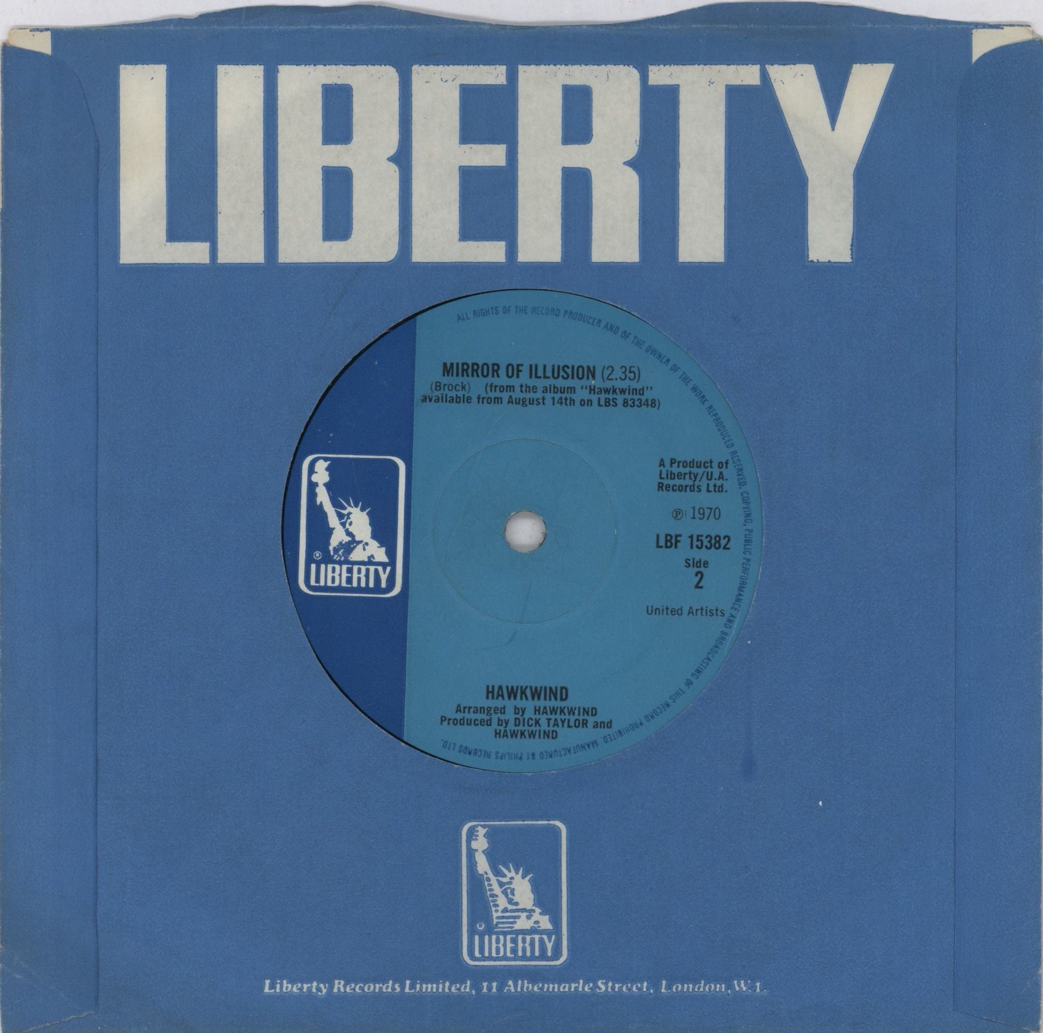 Hawkwind Hurry On Sundown - Solid UK 7\" vinyl single (7 inch record / 45)