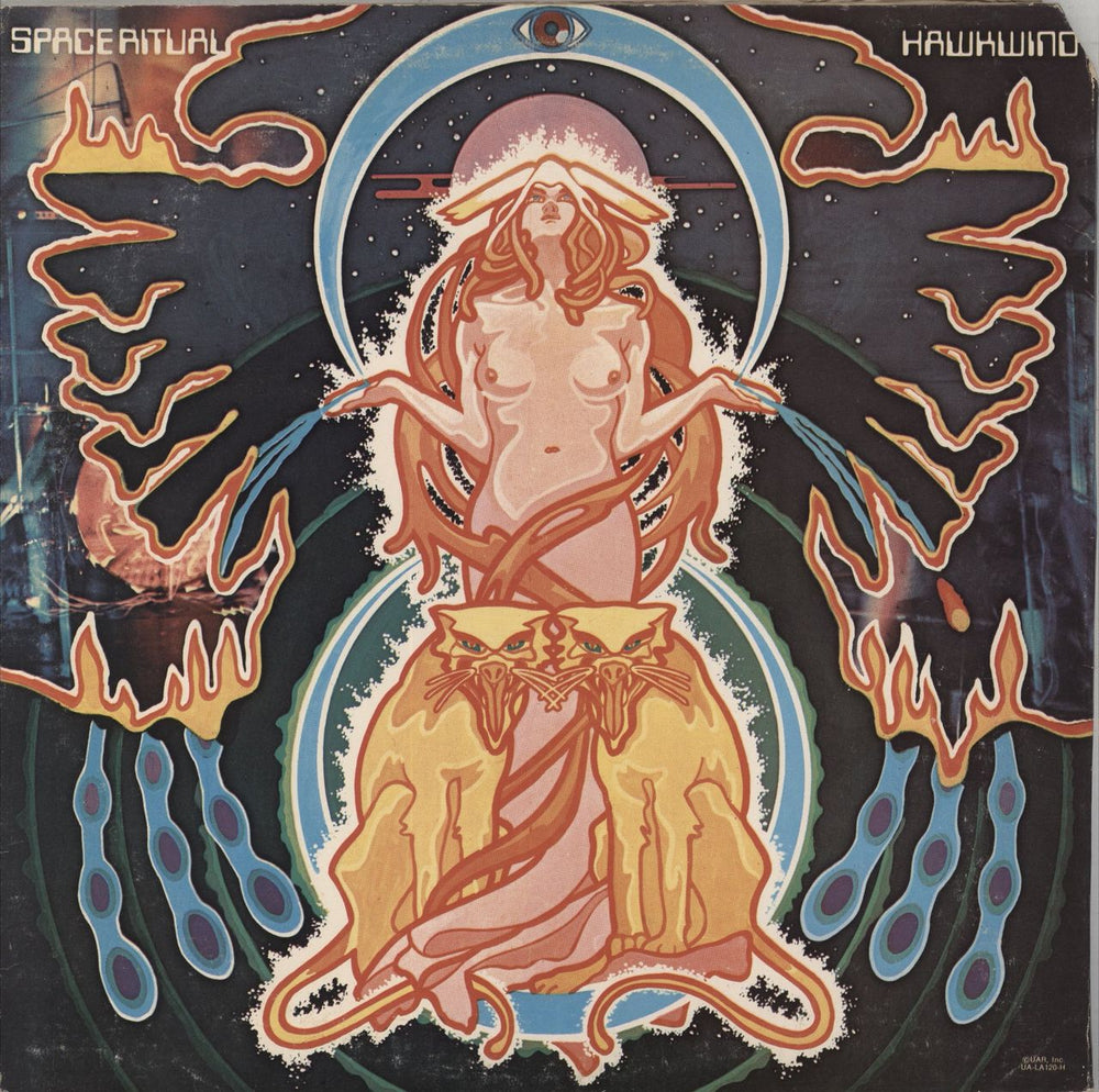 Hawkwind Space Ritual - VG Sleeve US 2-LP vinyl record set (Double LP Album) UA-LA120-H
