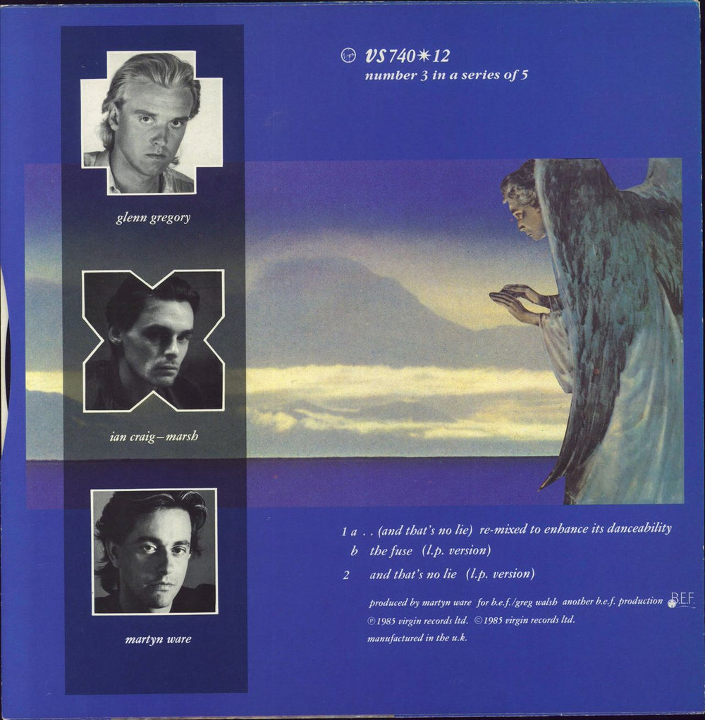 Heaven 17 And That's No Lie - Blue border - Number 3 UK 12" vinyl single (12 inch record / Maxi-single)