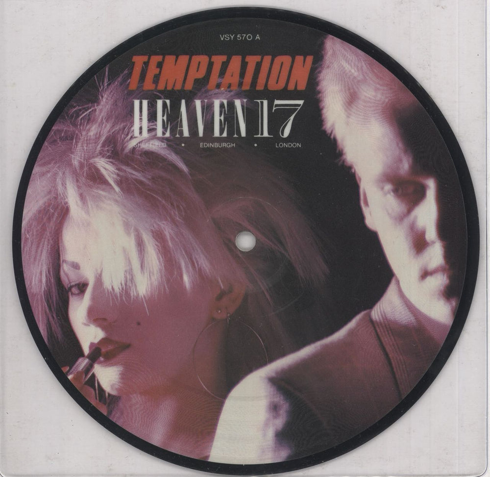 Heaven 17 Temptation UK 7" vinyl picture disc (7 inch picture disc single) VSY570