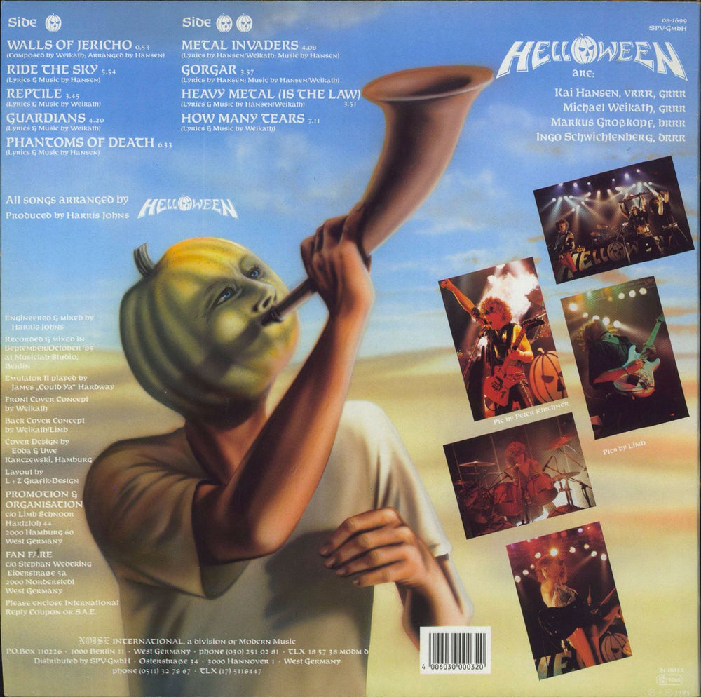 Helloween Walls Of Jericho - EX German vinyl LP album (LP record) 4006030000320