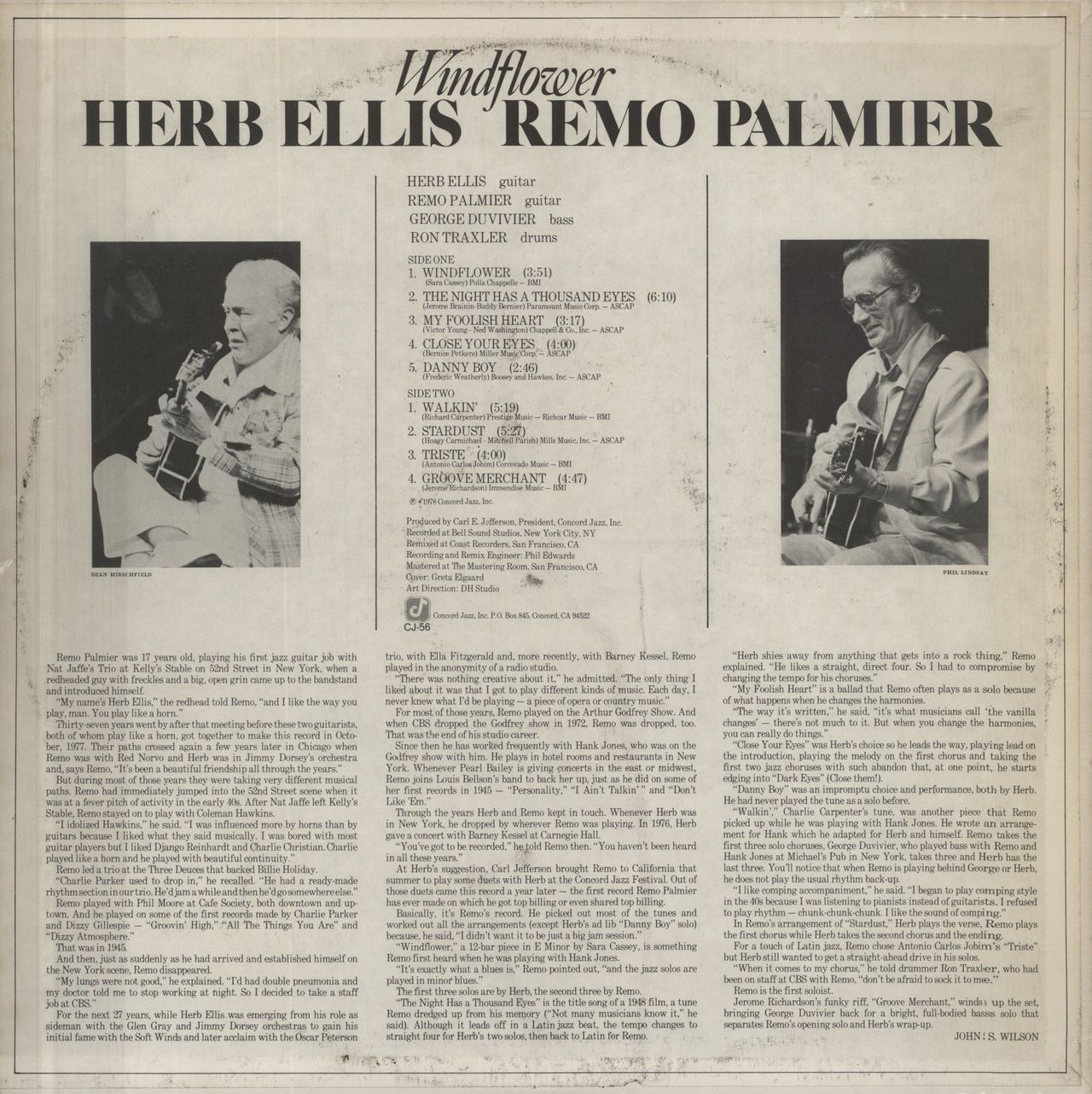 Herb Ellis Windflower US Vinyl LP — RareVinyl.com