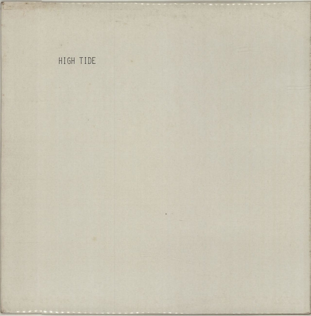 High Tide High Tide UK vinyl LP album (LP record) WAX7