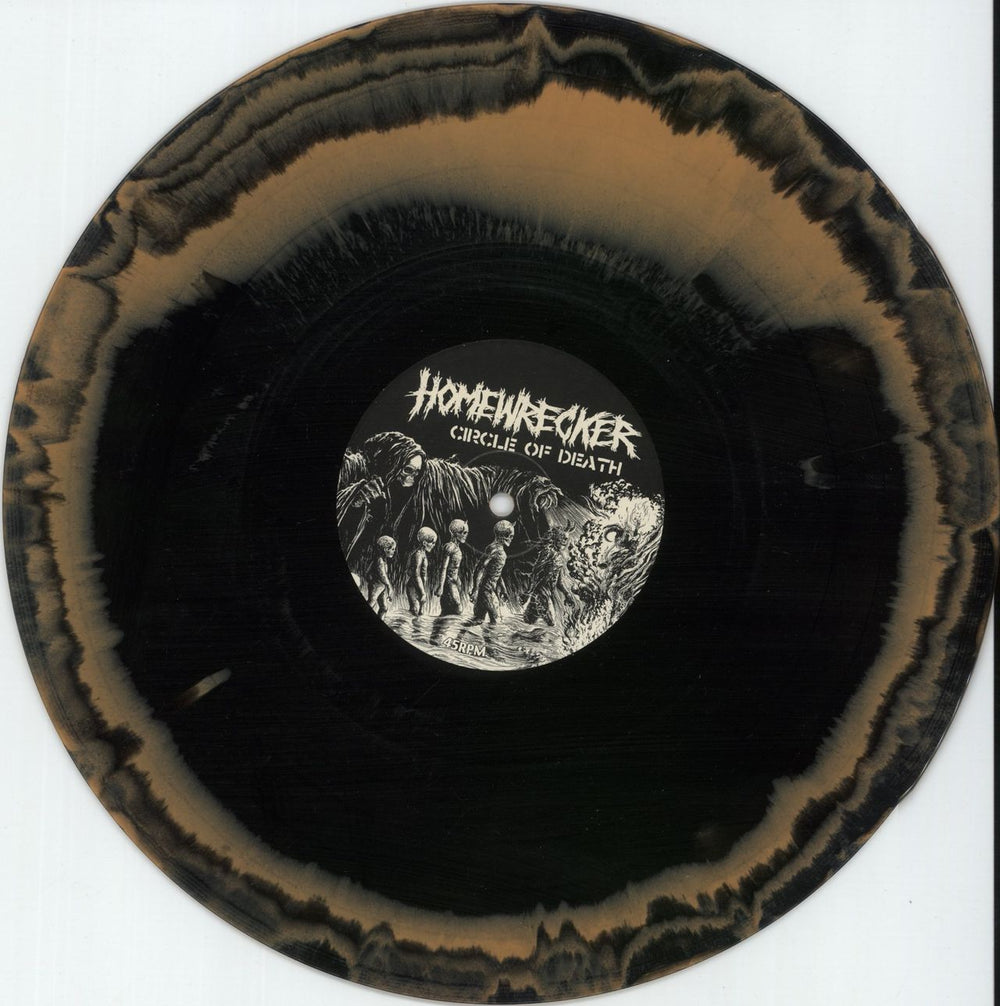 Homewrecker Circle Of Death - Orange & Black Splatter Vinyl US vinyl LP album (LP record) -P8LPCI880315