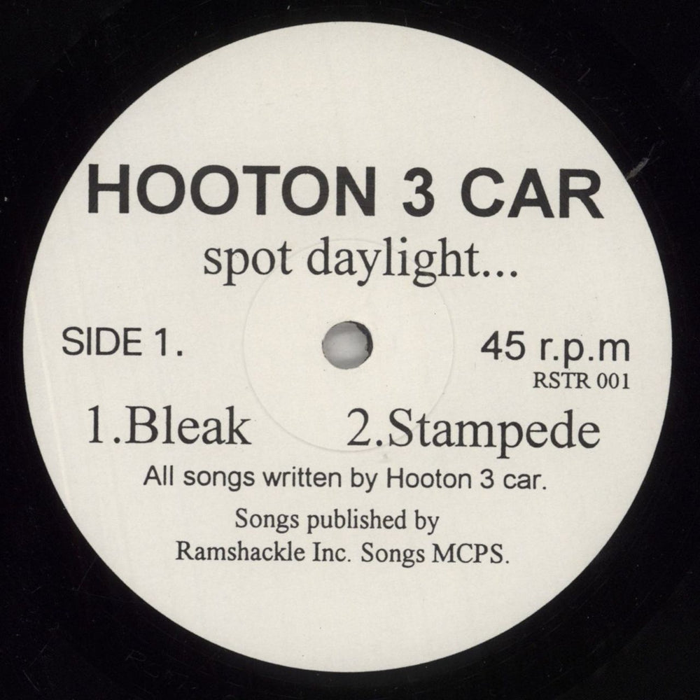 Hooton 3 Car Spot Daylight... UK 12" vinyl single (12 inch record / Maxi-single) 8Y012SP856490