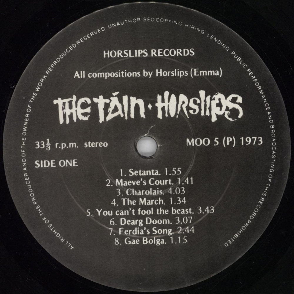 Horslips The Táin - EX Irish vinyl LP album (LP record) OSLLPTH824904