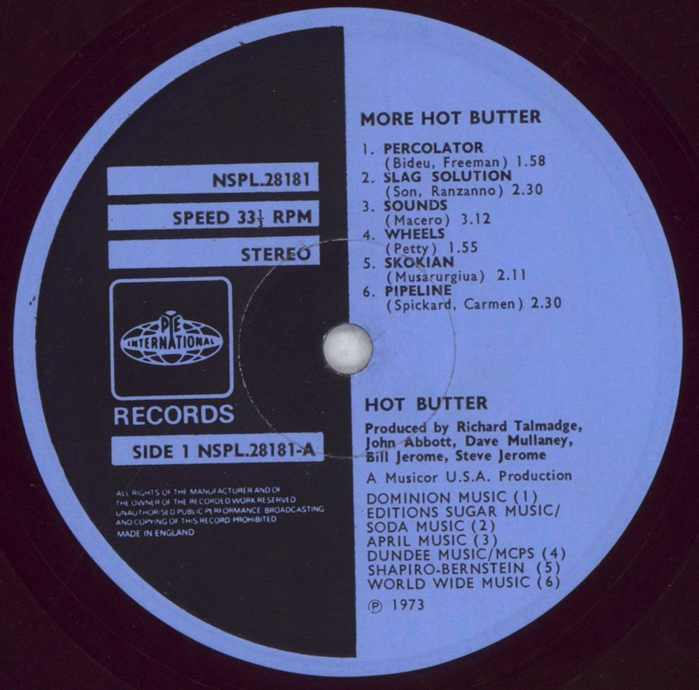 Hot Butter More Hot Butter UK vinyl LP album (LP record) HA9LPMO844350