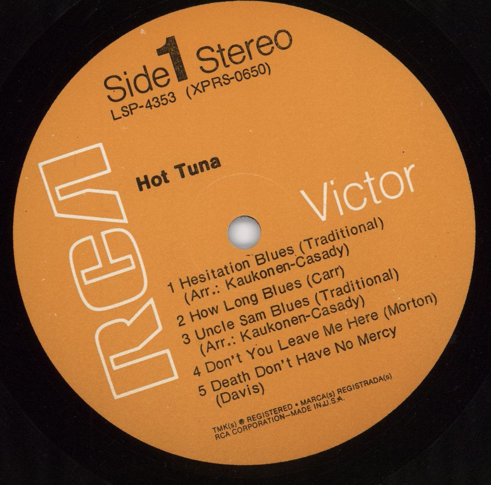 Hot Tuna Hot Tuna - Import Stickered US vinyl LP album (LP record) TUNLPHO777585