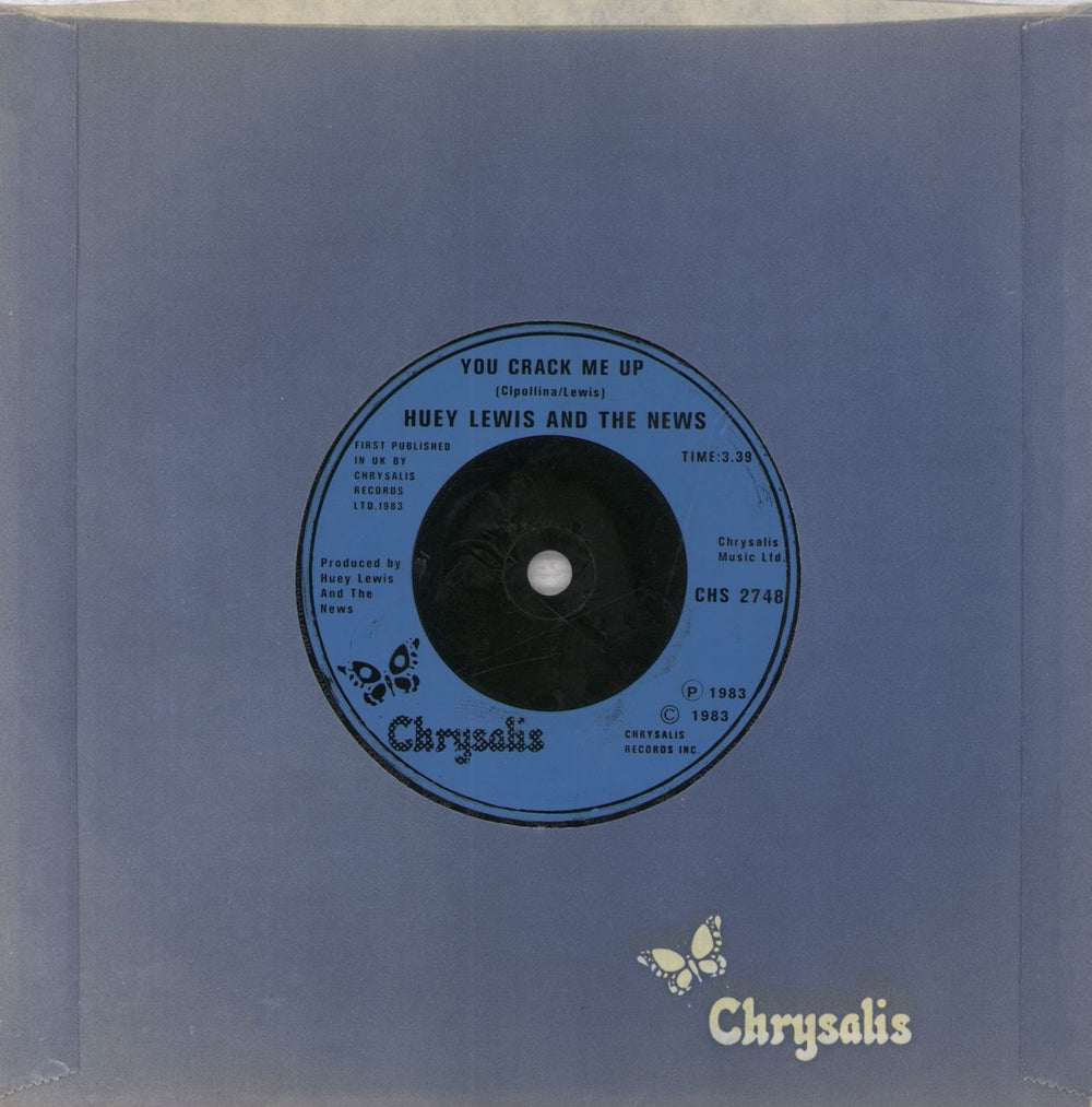 Huey Lewis & The News Heart And Soul UK 7" vinyl single (7 inch record / 45)