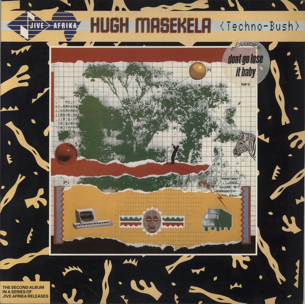 Hugh Masekela Techno-Bush UK vinyl LP album (LP record) HIP11