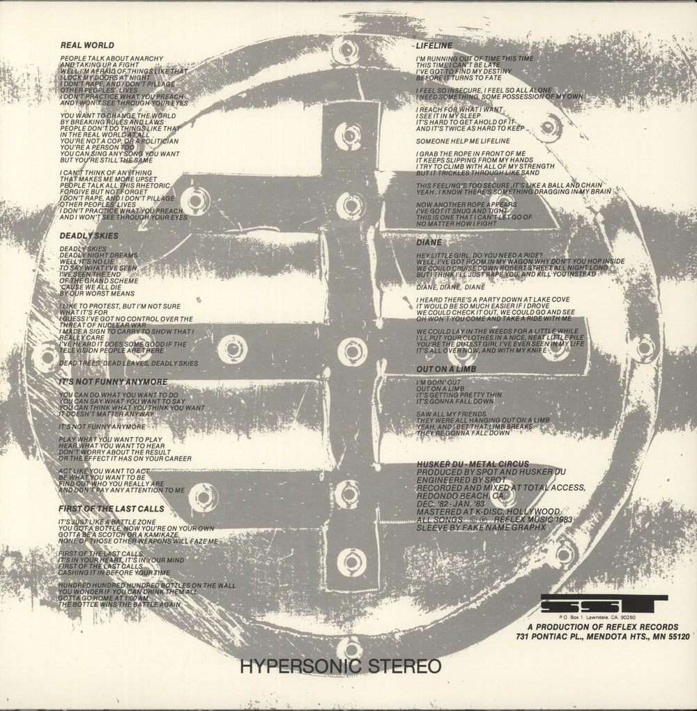 Husker Du Metal Circus EP - 2nd US 12" vinyl single (12 inch record / Maxi-single)