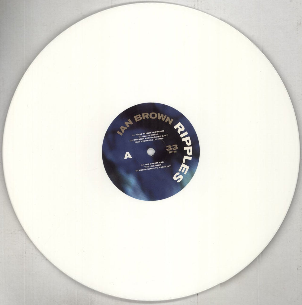 Ian Brown Ripples - White Vinyl UK vinyl LP album (LP record) IBRLPRI754777