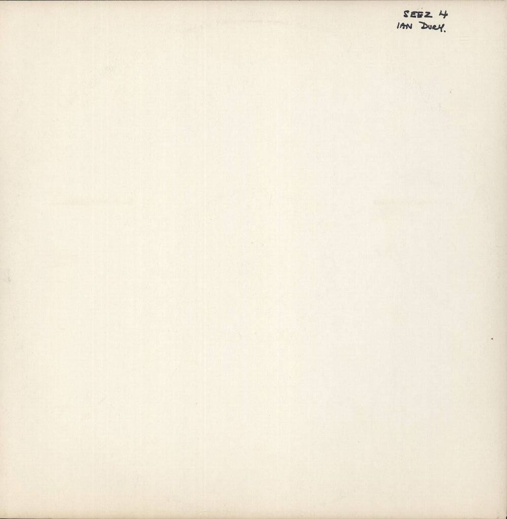 Ian Dury New Boots And Panties - Test Pressing UK vinyl LP album (LP record) SEEZ4