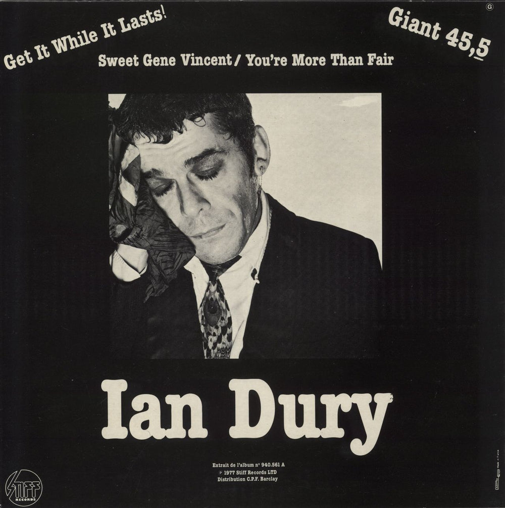 Ian Dury Sex & Drugs & Rock & Roll - Archive French 12" vinyl single (12 inch record / Maxi-single)