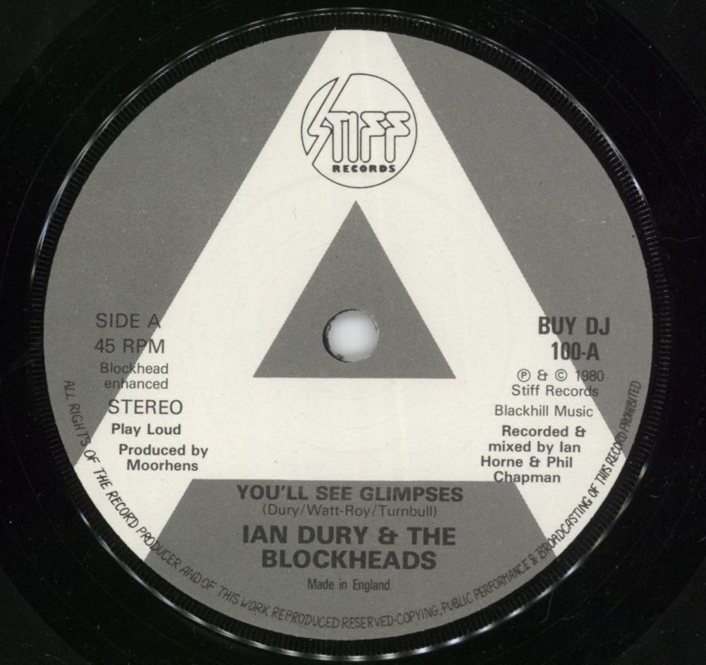 Ian Dury Sueperman's Big Sister - 'A' Label UK Promo 7" vinyl single (7 inch record / 45) IND07SU870527