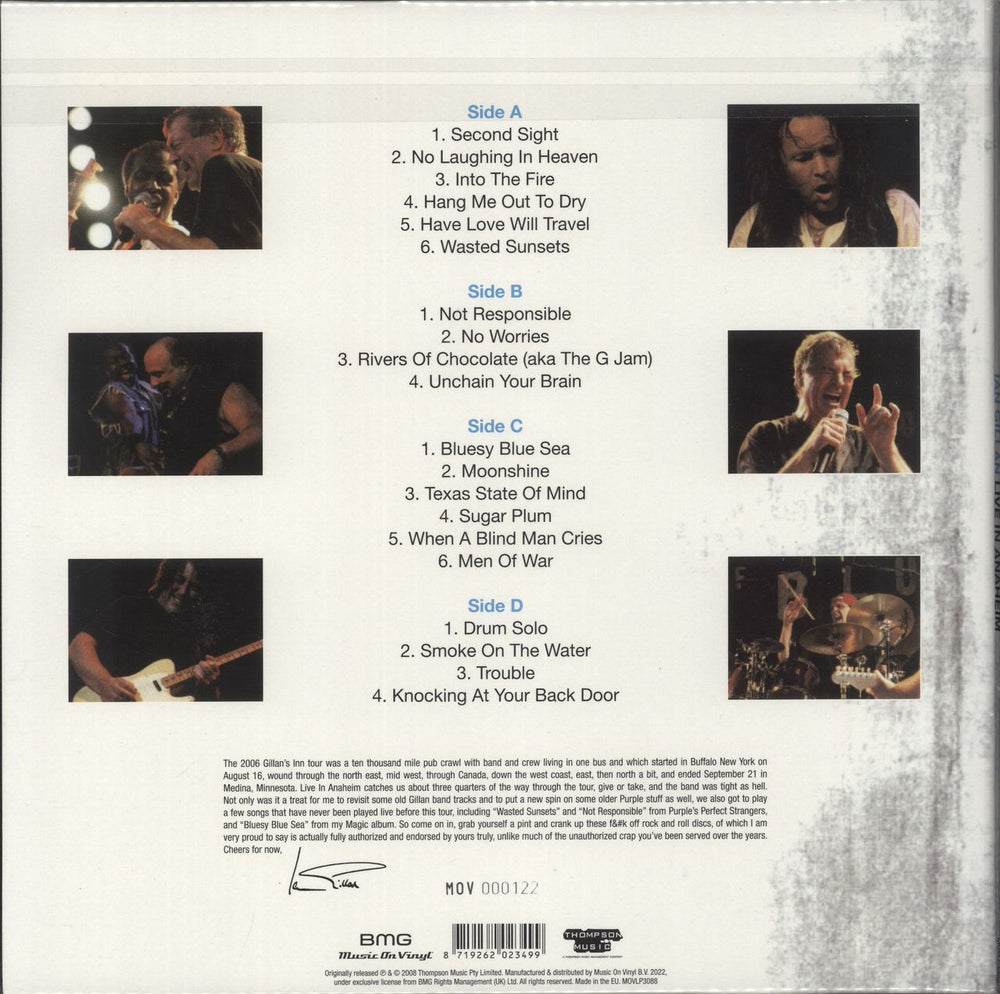 Ian Gillan Live In Anaheim - 180 Gram Turquoise Vinyl + Numbered UK 2-LP vinyl record set (Double LP Album) 8719262023499