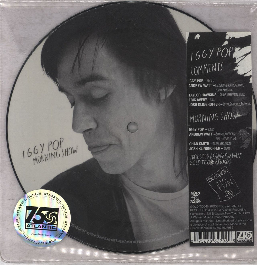 Iggy Pop Comments - Sealed UK 7" vinyl picture disc (7 inch picture disc single)