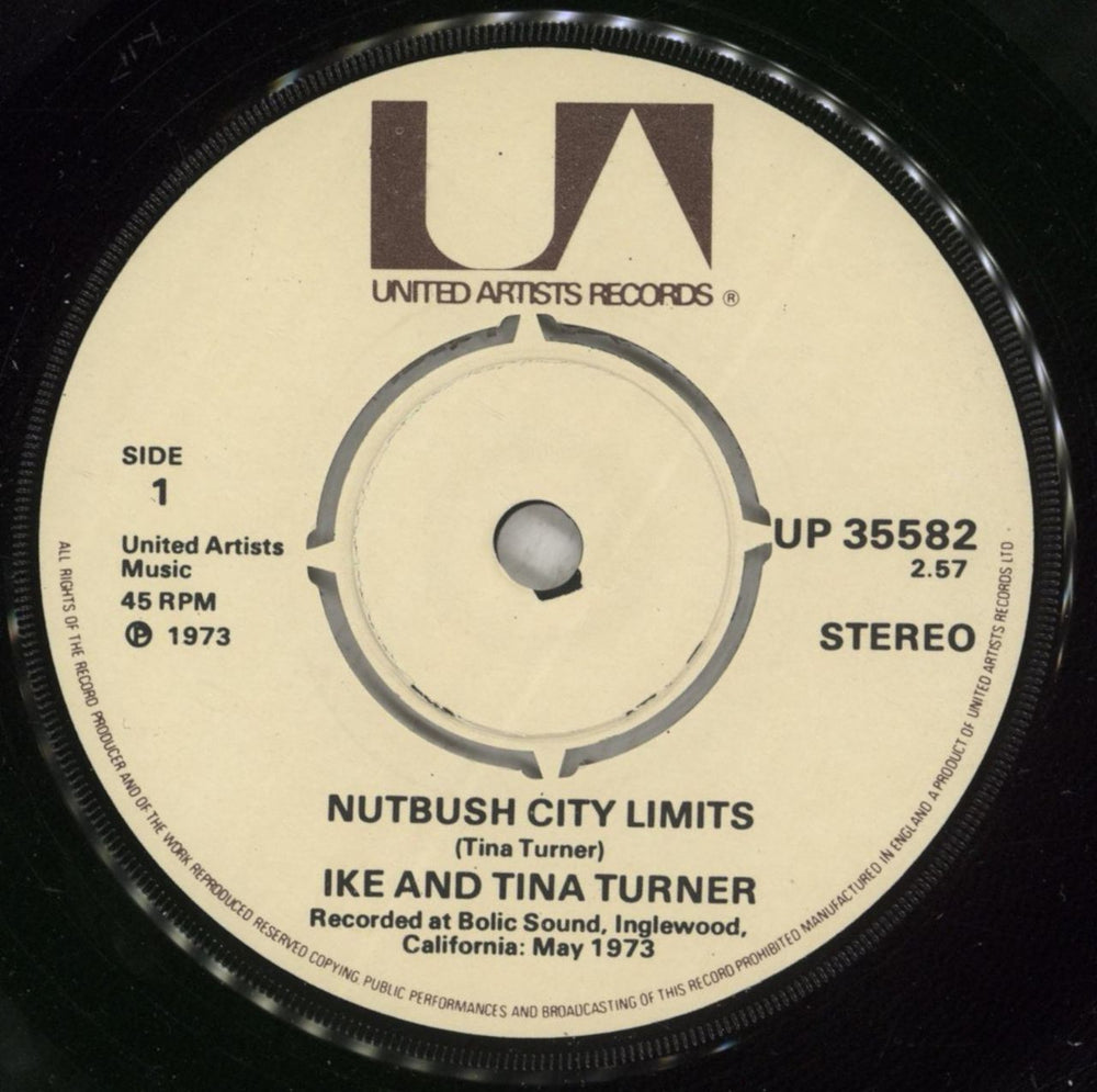 Ike & Tina Turner Nutbush City Limits - P/S UK 7" vinyl single (7 inch record / 45) I&T07NU574857