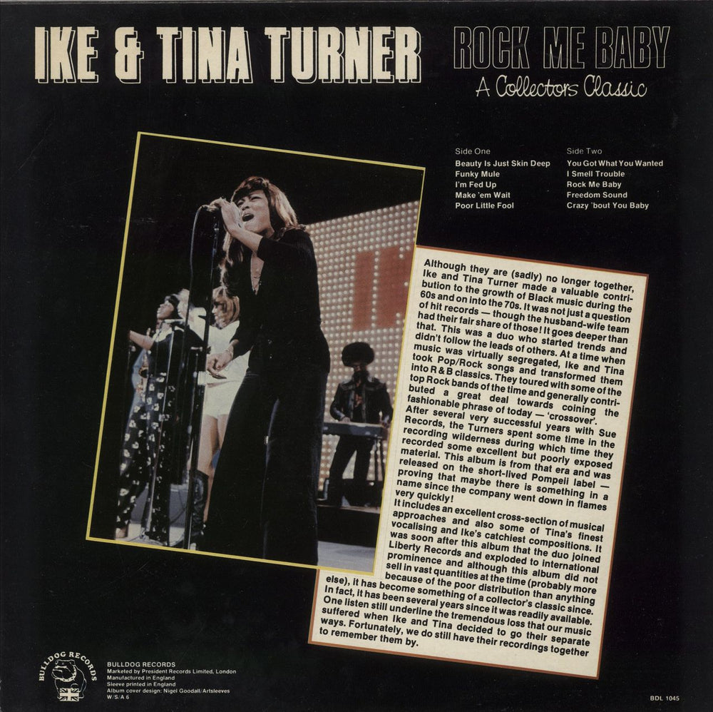Ike & Tina Turner Rock Me Baby UK vinyl LP album (LP record)