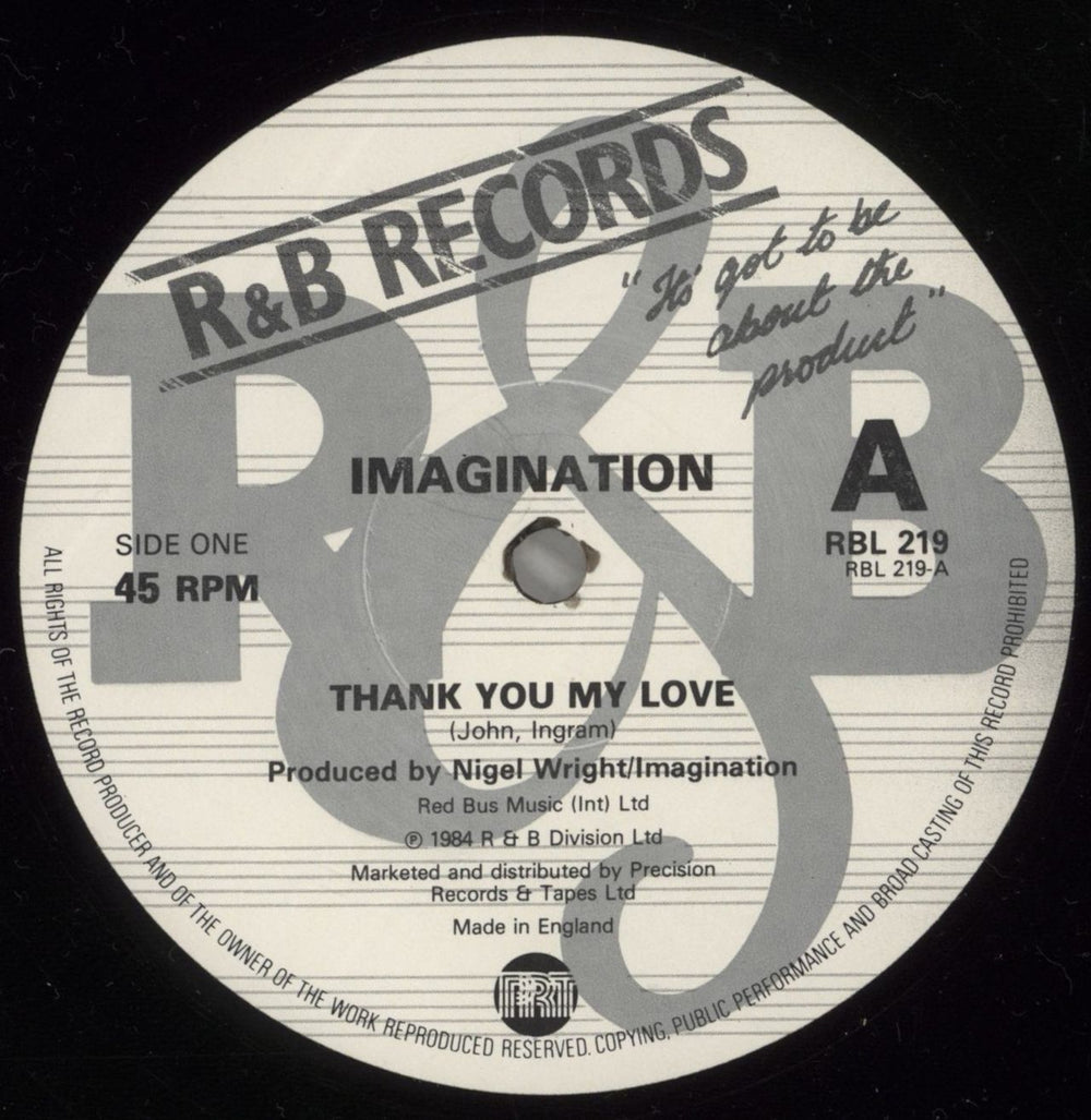 Imagination Thank You My Love UK 12" vinyl single (12 inch record / Maxi-single) IMA12TH192732