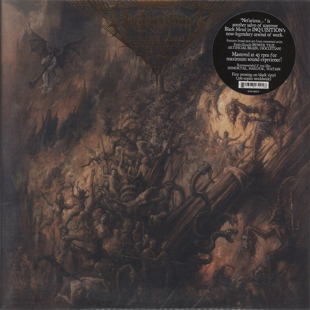 Inquisition Nefarious Dismal Orations UK 2-LP vinyl record set (Double LP Album) SOM340LP