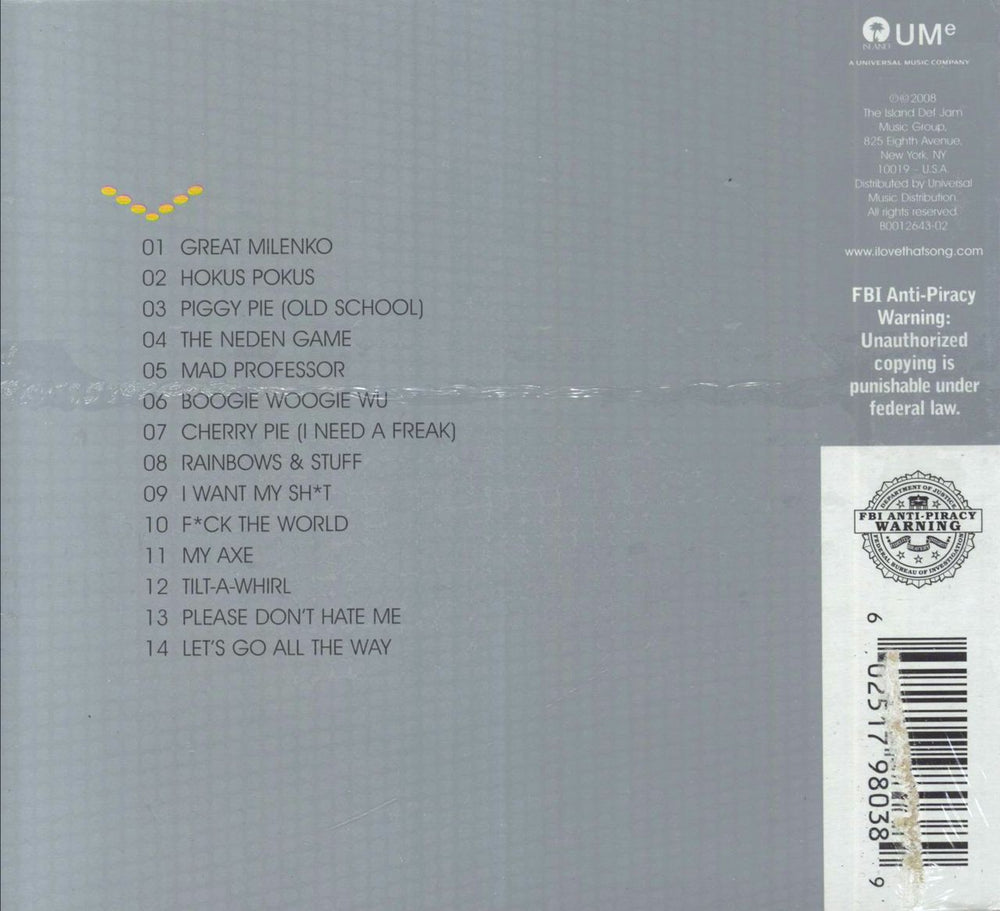 Insane Clown Posse Playlist Your Way US CD album (CDLP) 602517980389