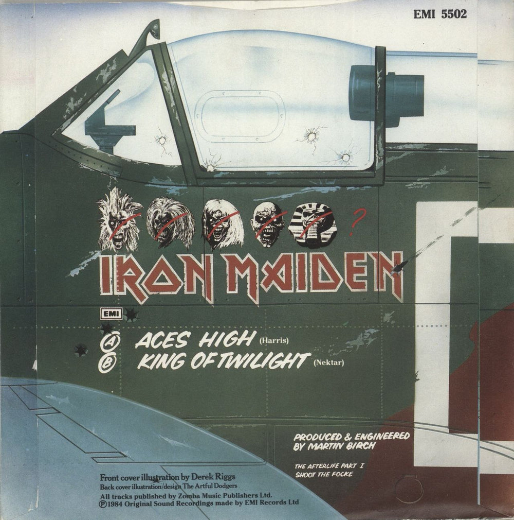 Iron Maiden Aces High - Solid - Mislabeled UK 7" vinyl single (7 inch record / 45)