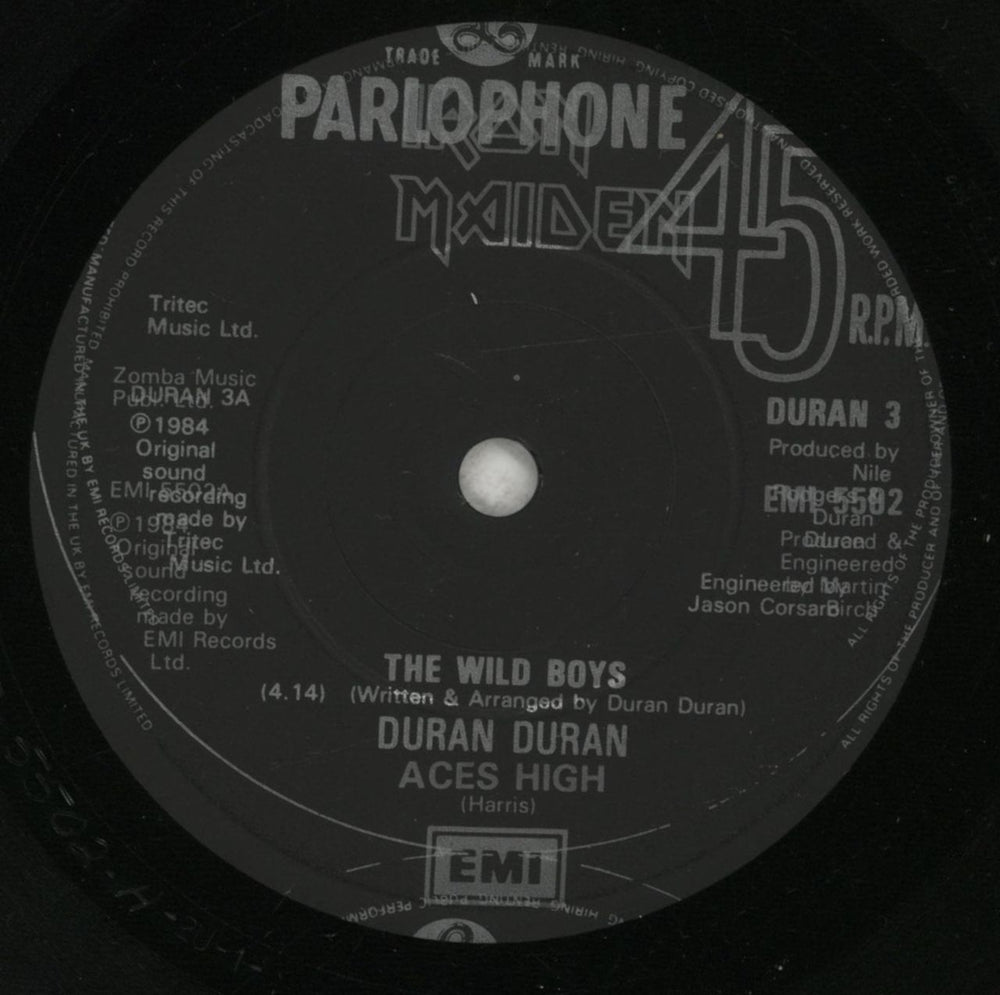 Iron Maiden Aces High - Solid - Mislabeled UK 7" vinyl single (7 inch record / 45) IRO07AC880793