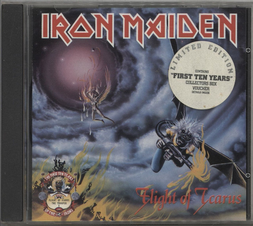 Iron Maiden Flight Of Icarus - Stickered + Voucher UK CD single