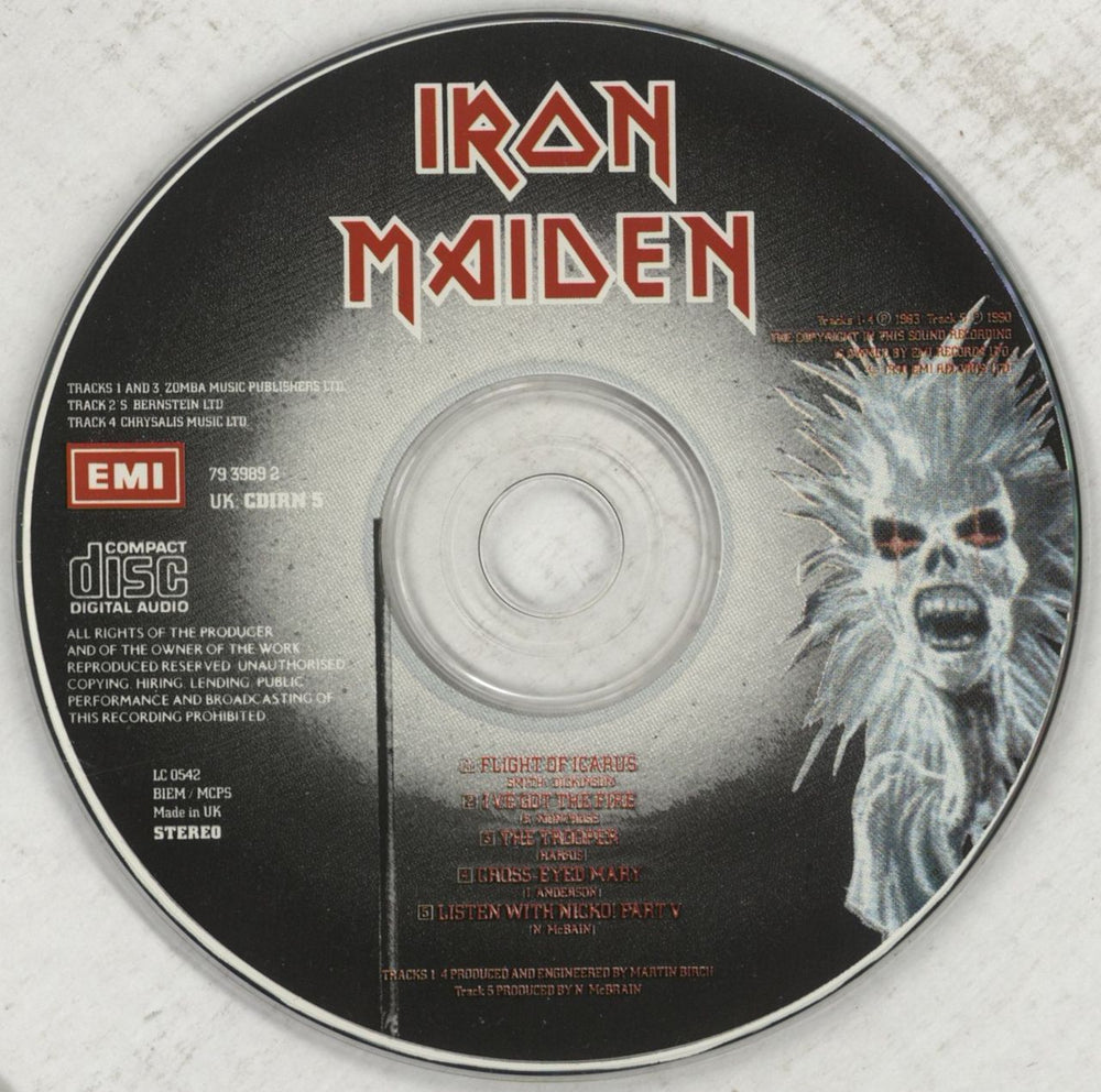 Iron Maiden Flight Of Icarus - Stickered + Voucher UK CD single (CD5 / 5") IROC5FL869640