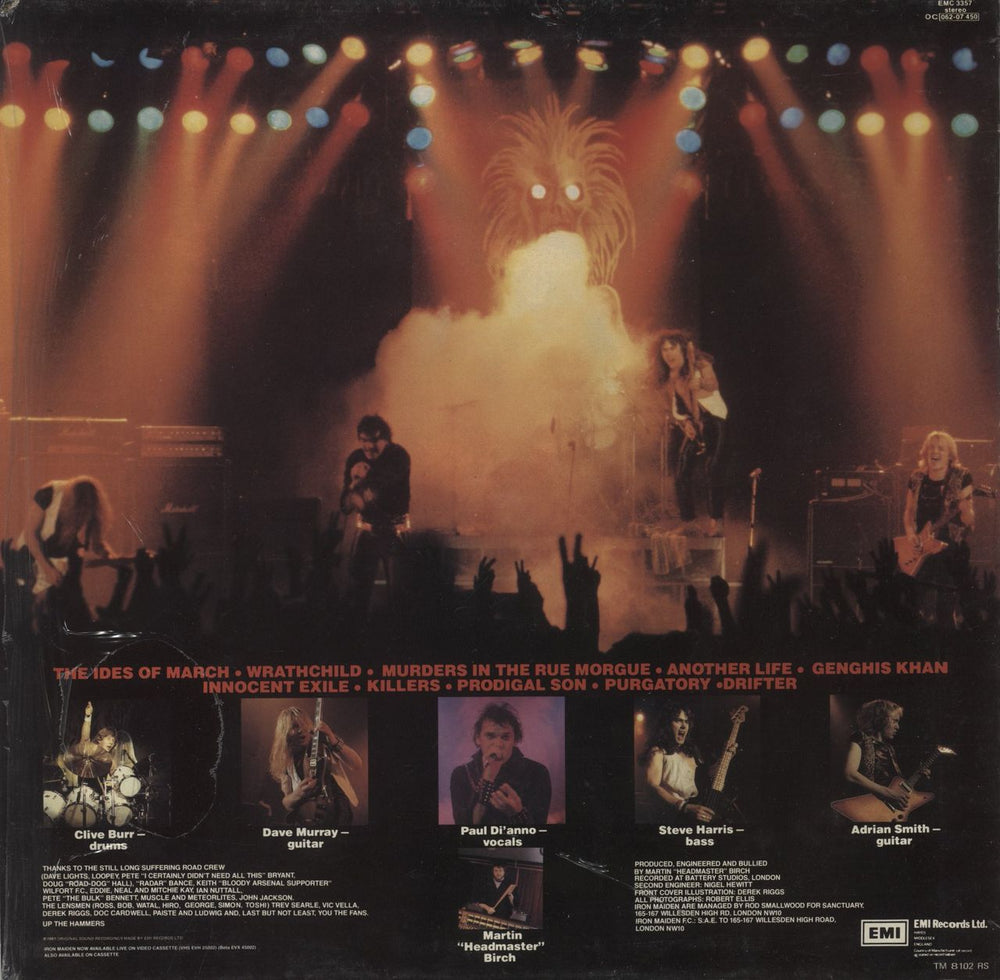 Iron Maiden Killers - 1st - Shrink UK vinyl LP album (LP record)