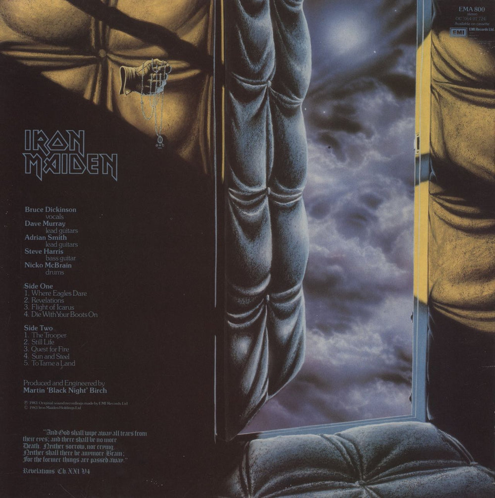 Iron Maiden Piece Of Mind - 1st + Insert - EX UK vinyl LP album (LP record)