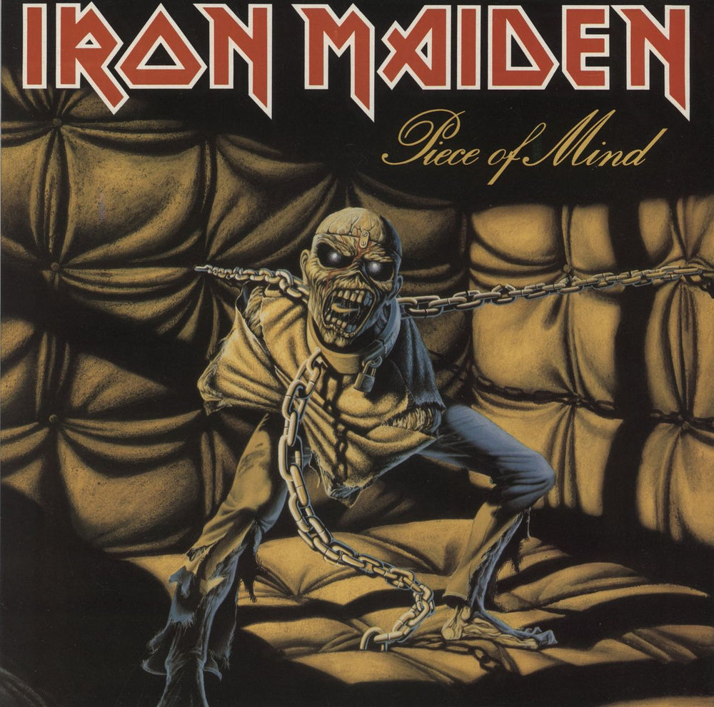 Iron Maiden Piece Of Mind - 2nd - EX UK vinyl LP album (LP record) EMA800