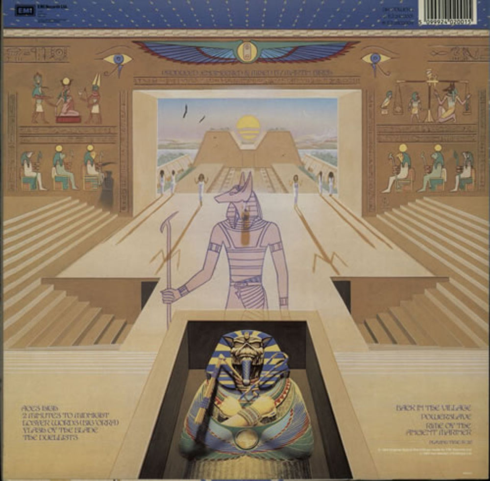 Iron Maiden Powerslave - 2nd UK vinyl LP album (LP record) IROLPPO50634