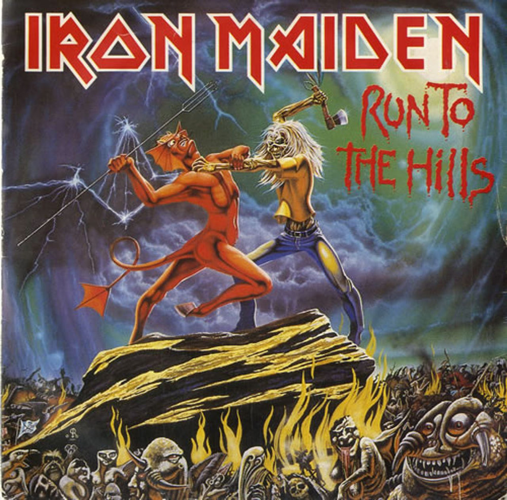 Iron Maiden Run To The Hills - P/S UK 7" vinyl single (7 inch record / 45) EMI5263