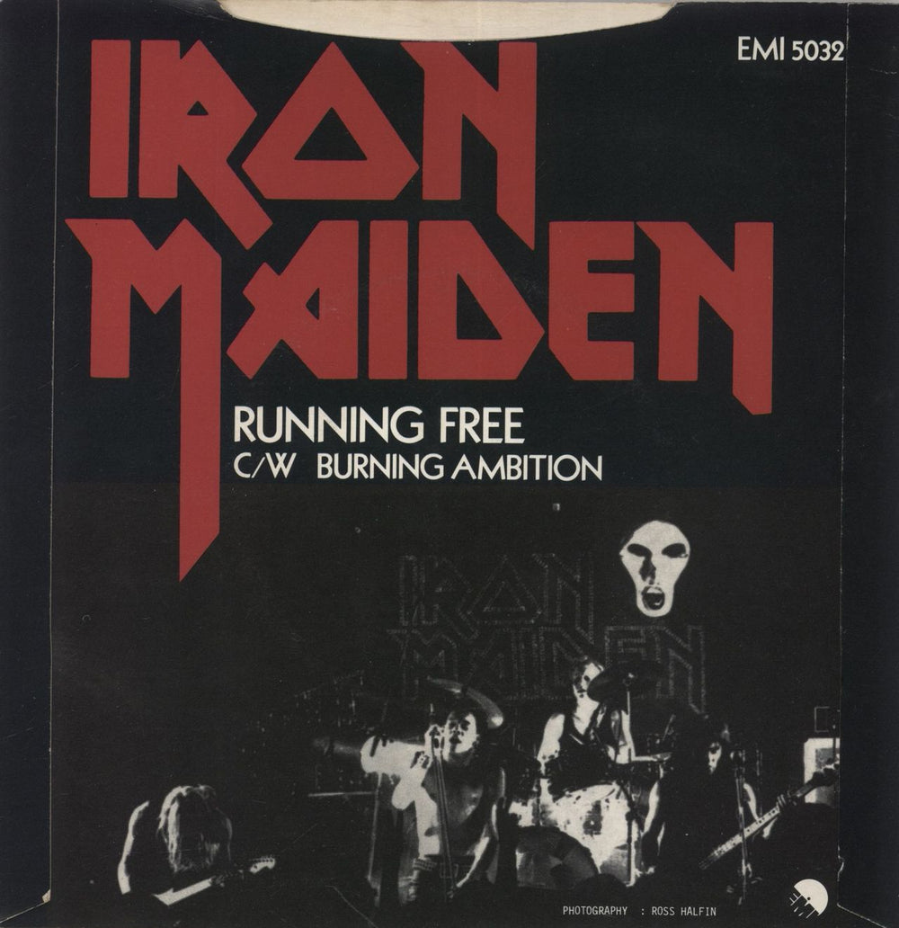 Iron Maiden Running Free - 1st - Card Sleeve UK 7" vinyl single (7 inch record / 45)