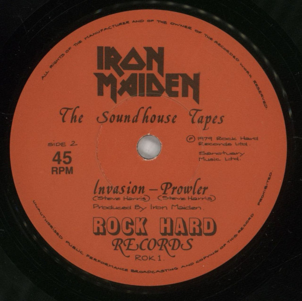 Iron Maiden The Soundhouse Tapes - P/S - VG UK 7" vinyl single (7 inch record / 45)