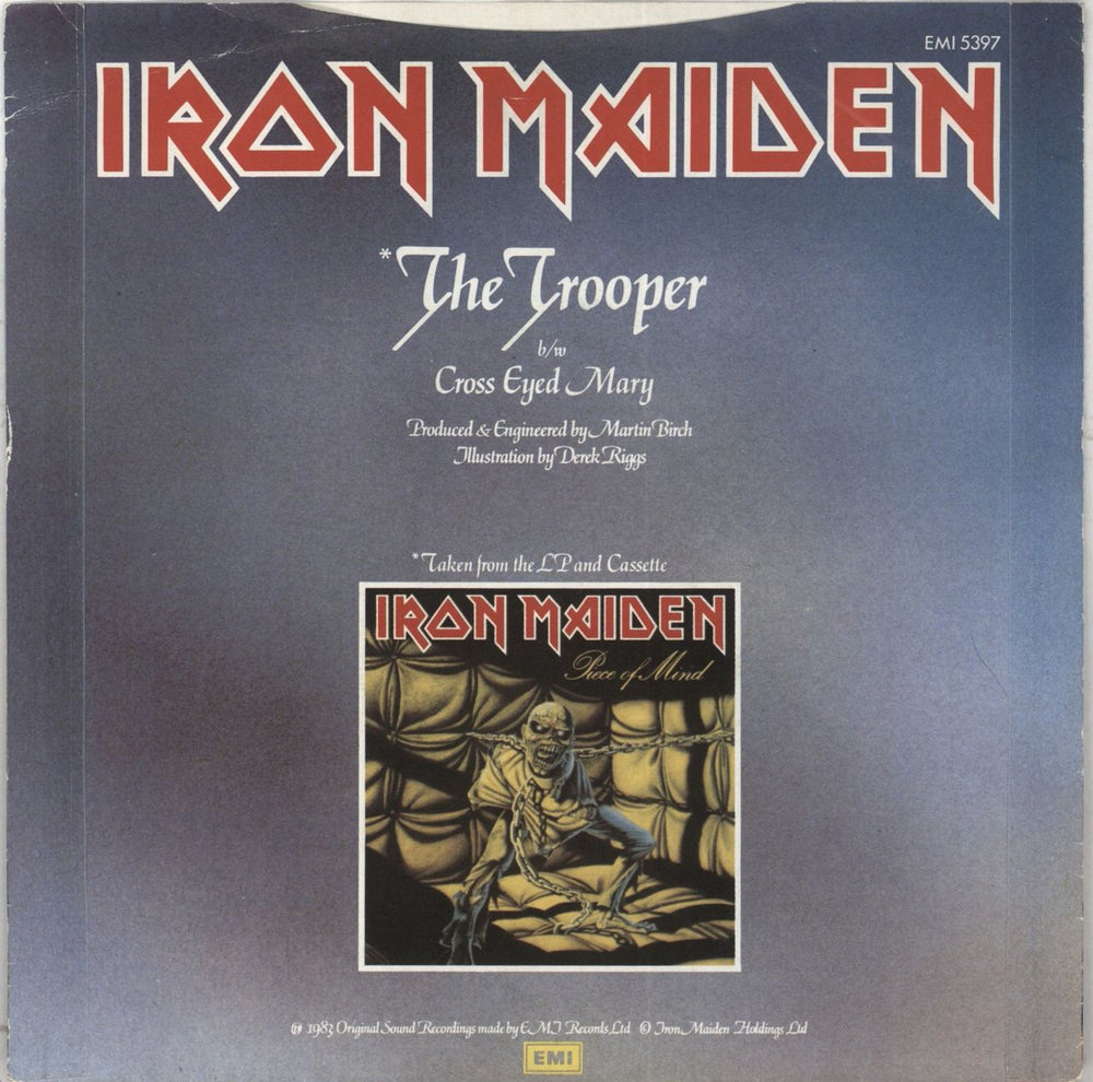 Iron Maiden The Trooper - Paper Picture Sleeve UK 7" vinyl single (7 inch record / 45) IRO07TH568283