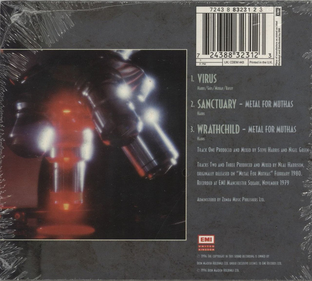 Iron Maiden Virus - CD 1 & 2 + postcards UK 2-CD single set (Double CD single)