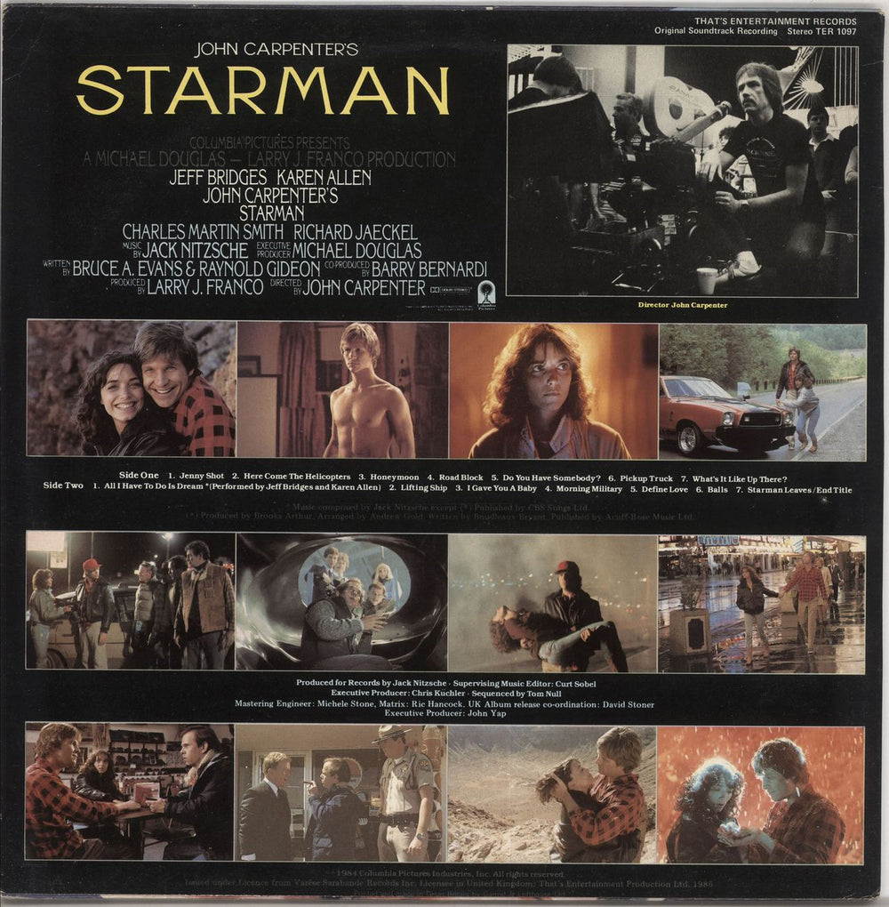 Jack Nitzsche John Carpenter's Starman UK vinyl LP album (LP record)