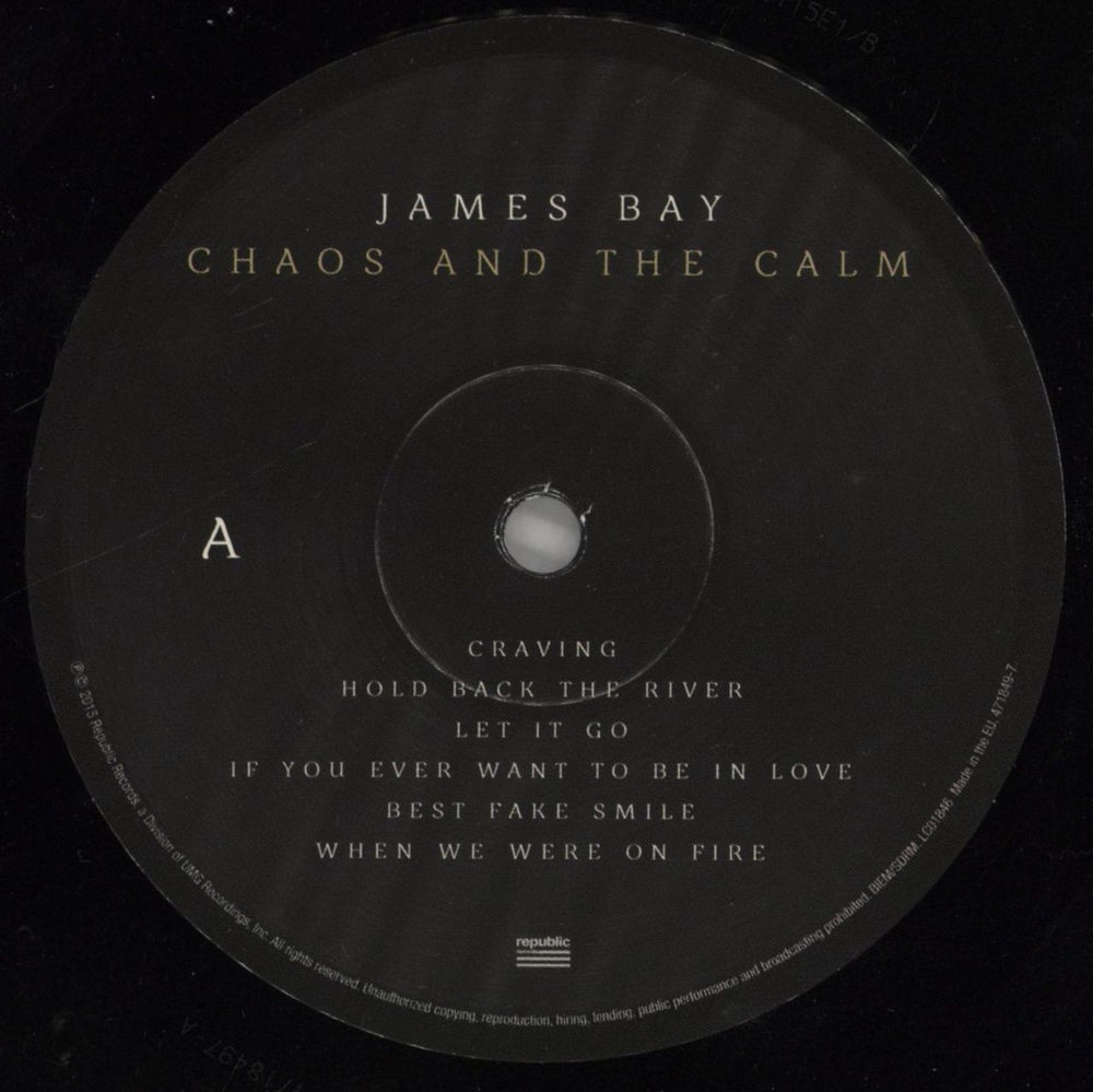James Bay Chaos And The Calm UK vinyl LP album (LP record) K68LPCH694512