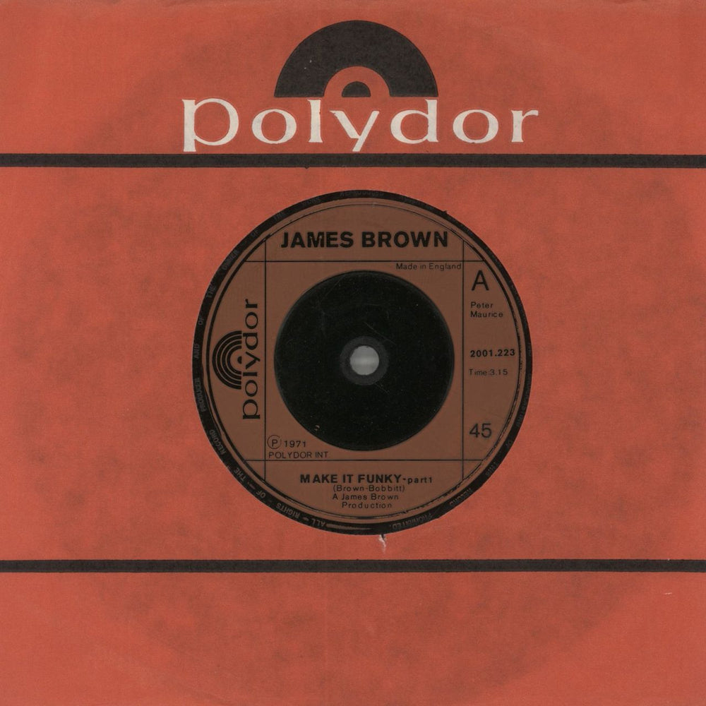 James Brown Make It Funky - injection UK 7" vinyl single (7 inch record / 45) 2001-223