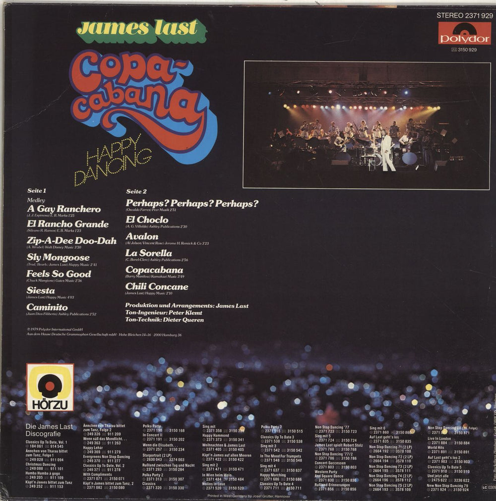 James Last Copacabana (Happy Dancing) UK vinyl LP album (LP record)