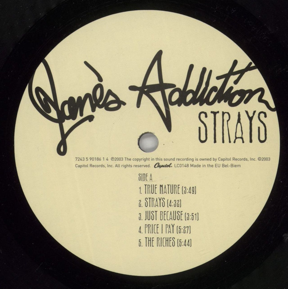 Janes Addiction Strays UK vinyl LP album (LP record) JANLPST251874