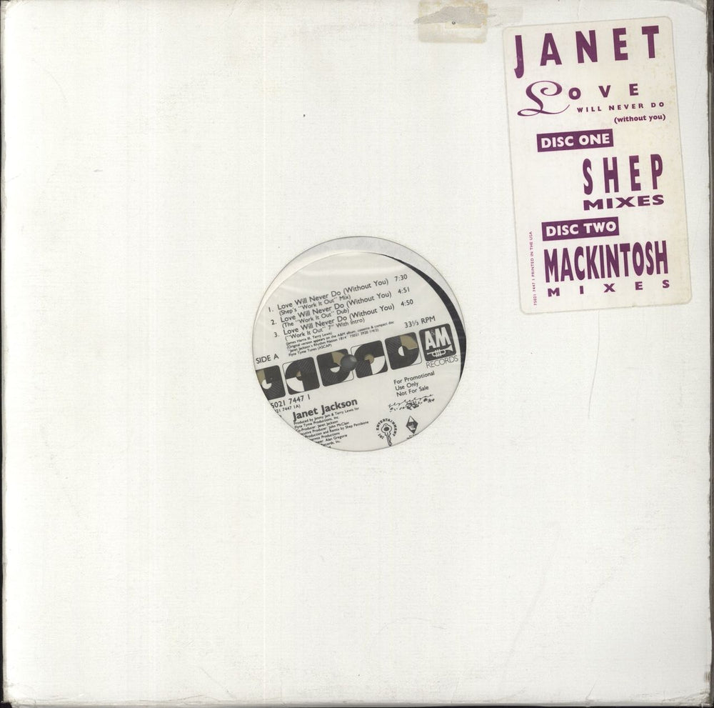 Janet Jackson Love Will Never Do - Double Pack US Promo 12" vinyl single (12 inch record / Maxi-single) 7502174471
