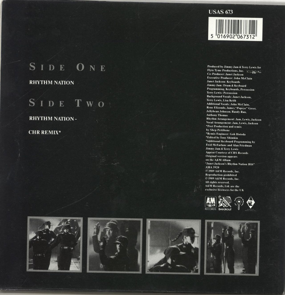 Janet Jackson Rhythm Nation - Gatefold UK 7" vinyl single (7 inch record / 45) 5016902067312