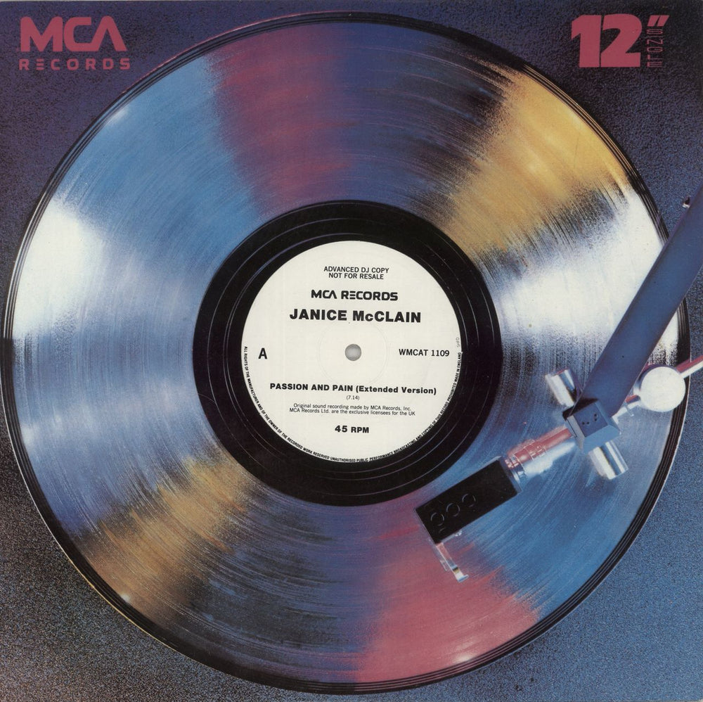 Janice McClain Passion And Pain UK Promo 12" vinyl single (12 inch record / Maxi-single) WMCAT1109