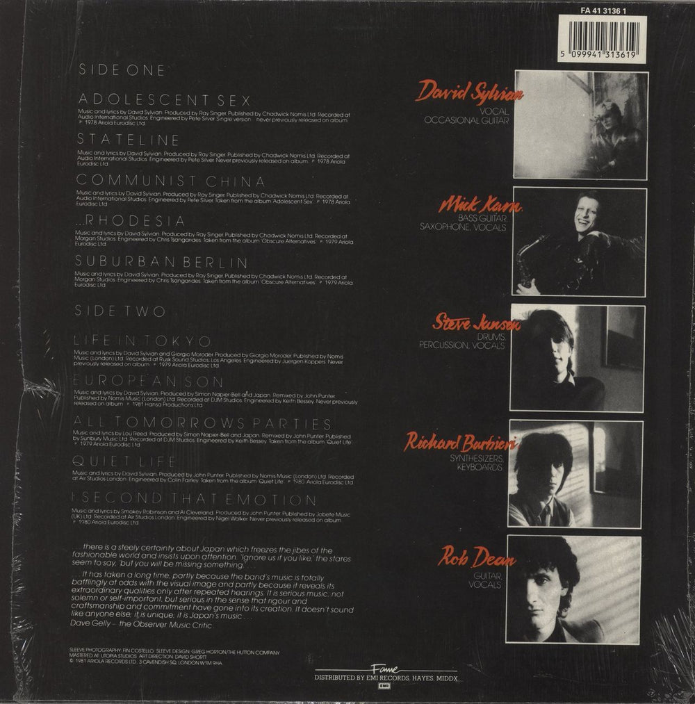 Japan Assemblage UK vinyl LP album (LP record) 5099941313619